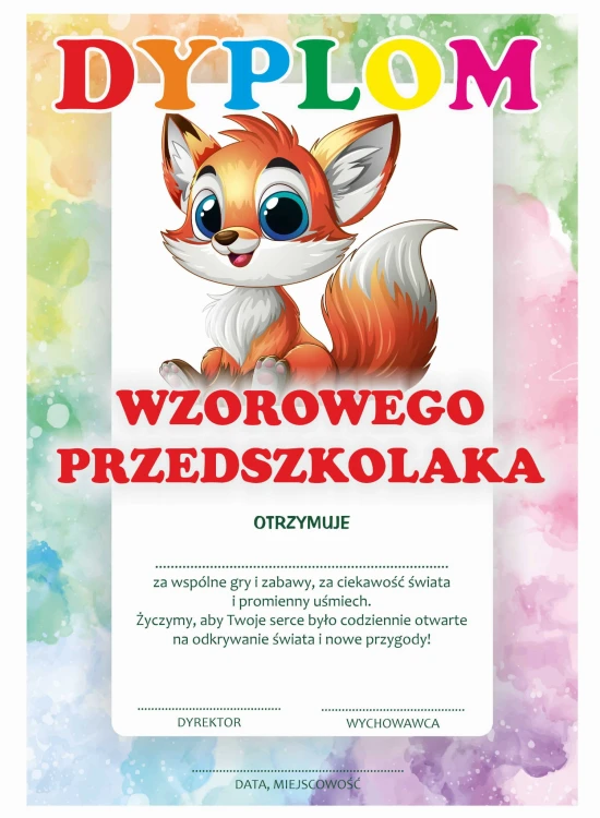 Dyplomy Przedszkolaka liski 1.jpg