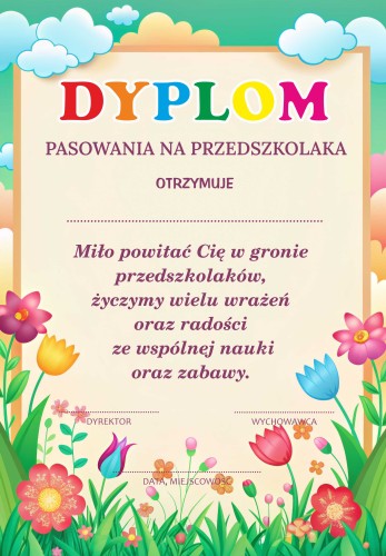 Dyplom pasowania na przedszkolaka- kolorowa łąka.jpg