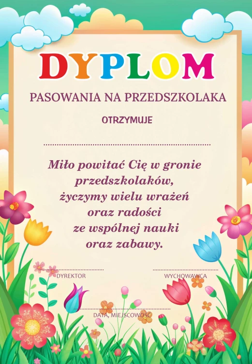 Dyplom pasowania na przedszkolaka- kolorowa łąka.jpg