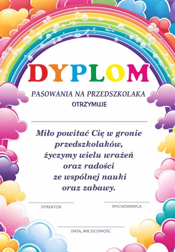 Dyplom pasowania na przedszkolaka- kolorowa tęcza.jpg